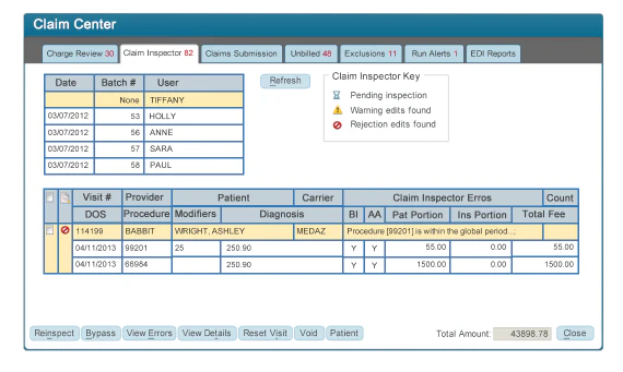 screenshot of AdvancedMD Billing Services